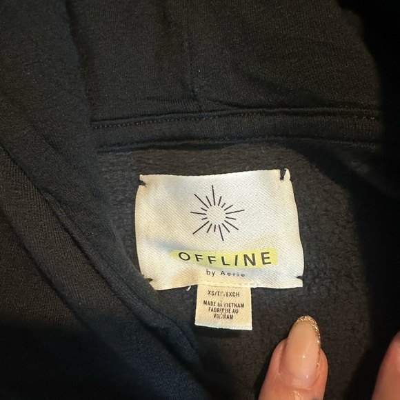 Offline by Aerie Women’s Black Pullover Hoodie Size XS - Picture 7 of 7